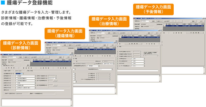 腫瘍データ登録機能